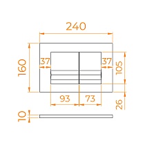 Кнопка смыва RGW SWH-05B черный 68420005-04