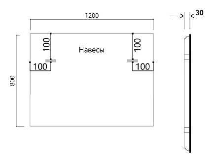 Зеркало Vincea VLM-3VN120 120x80 см, сенсорный выключатель и диммер