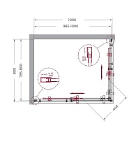 Душевой уголок BelBagno MARINO-AH-2-100/80-C-CR 100x80 прозрачный, хром