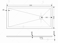 Поддон для душа RGW ST-Be 16152012-03 120x100 бежевый