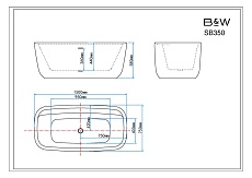 Акриловая ванна Black&White Swan SB350 150x75 белый
