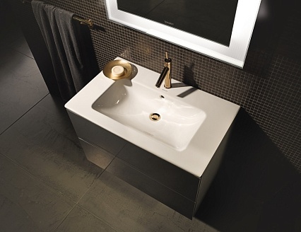 Тумба с раковиной Duravit L-Cube 103 2 ящика коричневая сосна