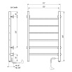 Полотенцесушитель электрический Domoterm Классик DMT 109-6 50x80 EK ТЭН справа, черный