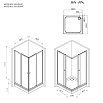 Душевой уголок Am.Pm Sunny W87G-403-100100-BT 100x100 прозрачный, черный матовый