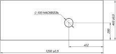 Столешница Allen Brau Infinity 120 см правая, graphite structure, 1.21014.GR-S