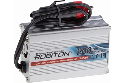 Инвертор Robiton 12V-220V CN200USB 200W 17503