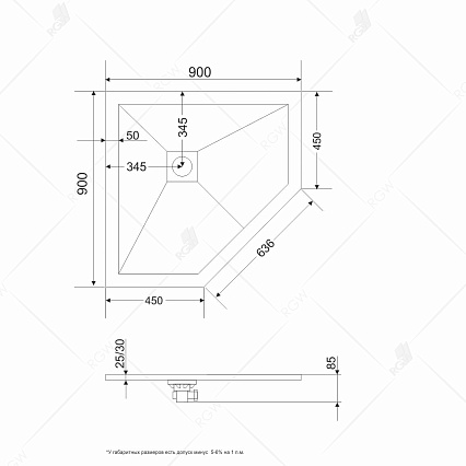 Поддон для душа RGW ST/T-Be 16155099-03 90x90 бежевый