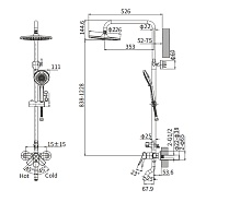 Душевая стойка Arrow AG3309CP хром