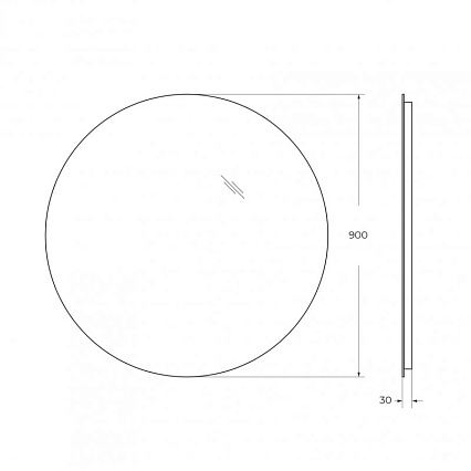 Зеркало BelBagno SPC-INT-900-LED 90x90 см с подсветкой