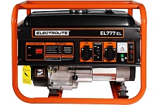 Бензиновый электрический генератор Electrolite EL777 EL 4.875 кВа максимальная нагрузка, 220 В, 3 / 3.5 кВт, 7 л.с, ручной стартер 6236