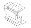 Тумба с раковиной Am.Pm Gem 75 см подвесная 1 ящик белый