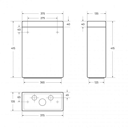 Бачок для унитаза Cezares Stylus CZR-151-T