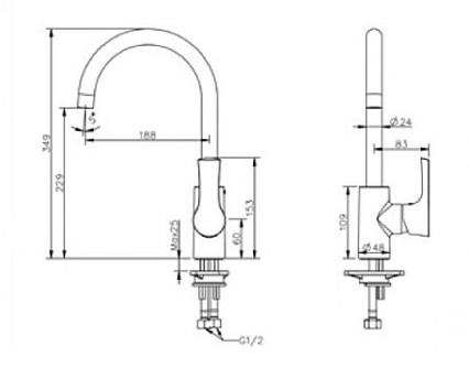 Смеситель для кухни Esko Piemont PM 519