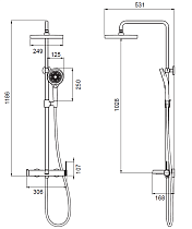 Душевая стойка Vincea Rim VSFS-2RM1CH хром