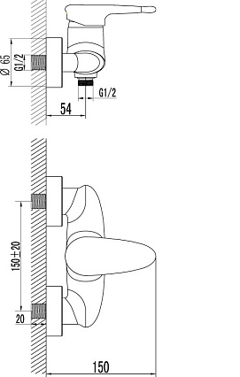 Смеситель для душа Lemark Status LM4403C