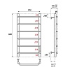 Полотенцесушитель электрический Point PN06858 П6 50x80 диммер справа, хром