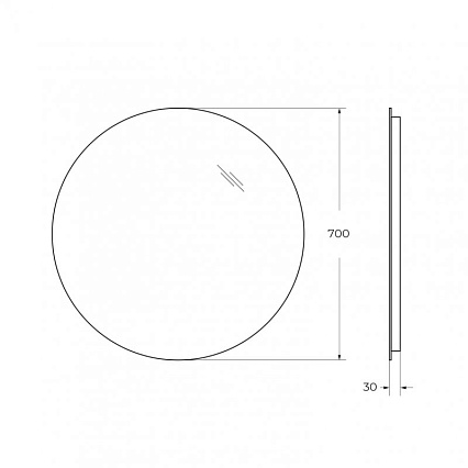 Зеркало BelBagno SPC-INT-700-LED 70x70 см с подсветкой