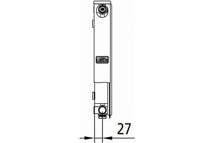 Радиатор Kermi otop FTV 11, 61х400х1000, R, RAL 9016 белый FTV110401001R2Z