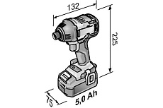 Трехскоростной ударный аккумуляторный шуруповерт Flex ID 1/4&quot; 18.0-EC/5.0 Set 504920