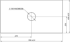 Столешница Allen Brau Priority 80 см graphite structure, 1.31010.GR-S