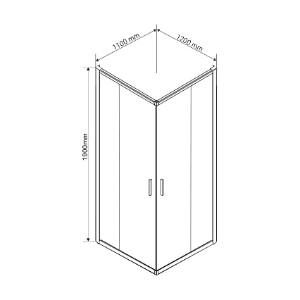 Душевой уголок Vincea Garda VSS-1G1112CL 120x110 хром, прозрачное