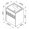 Тумба с раковиной Am.Pm Func 60 см 2 ящика, белый матовый