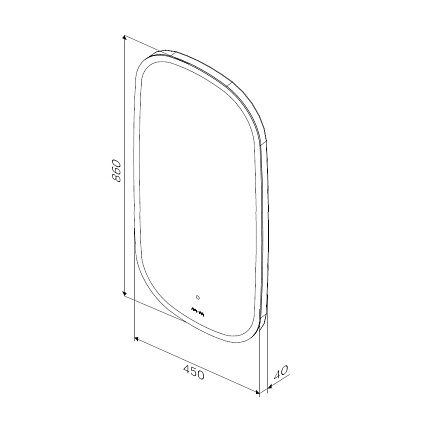Зеркало Am.Pm Func 45x86 см, с подсветкой M8FMOX0451WGH