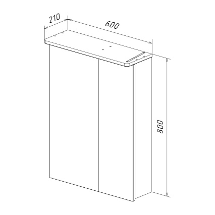 Зеркальный шкаф Lemark Zenon 60x80 LM60ZS-Z с подсветкой, белый глянец