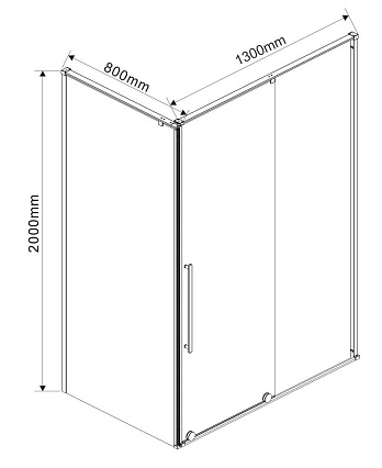 Душевой уголок Vincea Arno VSR-1A8013CL 130x80 хром, прозрачный