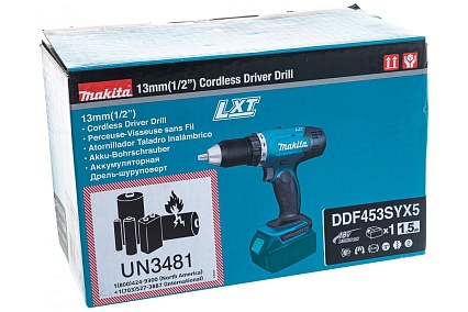 Аккумуляторная дрель-шуруповерт Makita DDF453SYX5