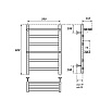 Полотенцесушитель водяной Point Артемида PN14156P П4 50x60 c 2 полками, хром