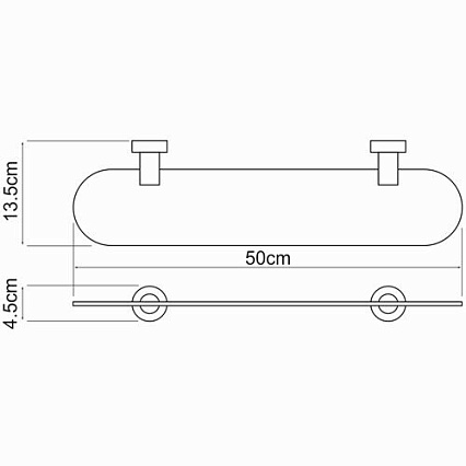 Полка WasserKRAFT Donau K-9424 без бортика