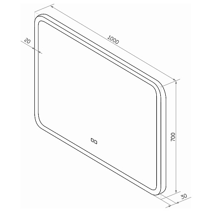 Зеркало Континент Demure Led 100x70 см с подсветкой, антипар ЗЛП1134