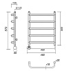 Полотенцесушитель электрический Domoterm Стефано П5 400x500 АБР EL, ТЭН слева, античная бронза
