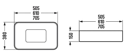 Раковина Vincea VBS-50460 61 см белый