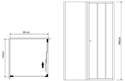 Душевой уголок Grossman Falcon GR-D110-P90Fa 110x90 прозрачный, хром