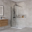 Душевая перегородка Belbagno KRAFT-L-1-70-C-NERO 70x195 прозрачная, черный