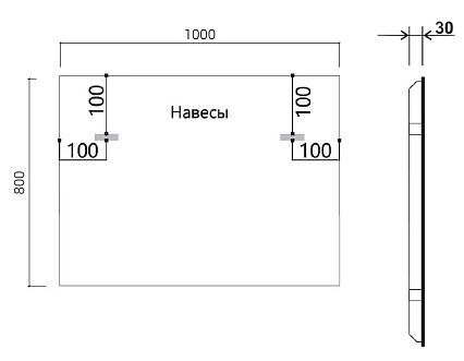 Зеркало Vincea VLM-3VN100B 100x80 см, сенсорный выключатель и диммер, черный