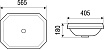 Раковина WeltWasser DEILBACH 6046 56.5 см, 10000003891 белый глянец