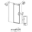 Душевая дверь Grossman Classic 100x195 прозрачное, графит сатин 100.K33.04.100.42.00