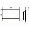 Кнопка смыва TECE Square II 9240837 металл, полированный черный хром