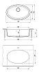 Кухонная мойка Florentina Вега Овал 70 см шампань FS, 22.430.E0650.202