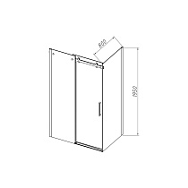 Душевой уголок Vincea Como-N VSR-4CN8015CL 150x80 хром, прозрачное