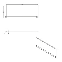 Фронтальная панель Cersanit Universal PA-TYPE1*150 150 см