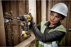 Бесщеточная дрель-шуруповерт DeWalt 2 скорости, 1 АКБ 18 В XR Li-Ion DCD800E1T-QW