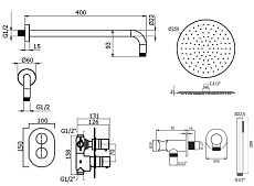 Душевой набор Plumberia IXO KITXOT18BO белый матовый