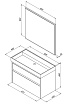 Мебель для ванной Aquanet Nova Lite 90 см, 2 ящика