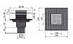 Трап для душа Alcaplast APV4344 105x105/50/75 выпуск прямой, гидрозатвор, сухой