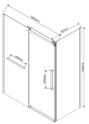 Душевой уголок Vincea Como Soft VSR-1CS8015CLB 150x80 черный, прозрачный