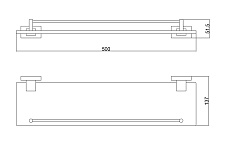 Полка Belz B90307 50 см черный